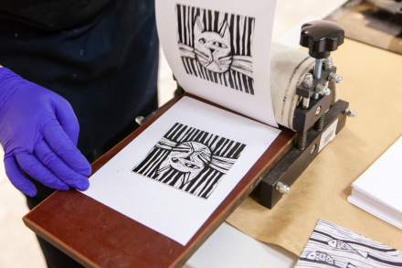 Gotowe zwory do wycinania w linorycie.