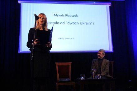 Przemówienie prelegentki.