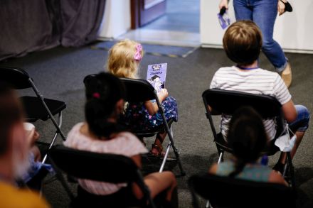 Widownia przedstawiona od tyłu.