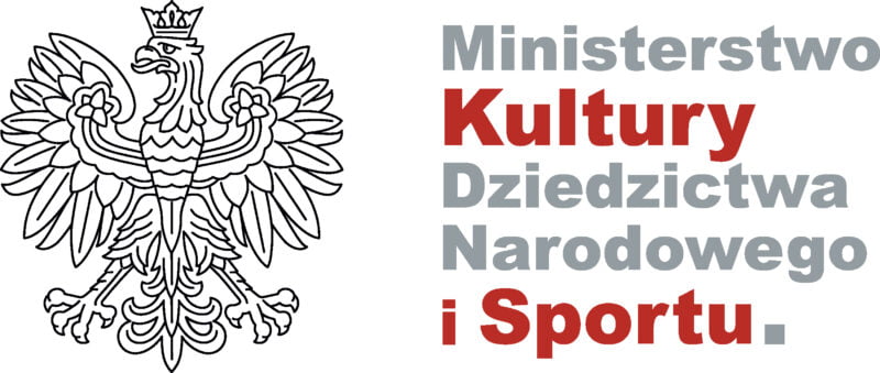 Orzeł RP oraz logo Ministerstwa Kultury, Dziedzictwa Narodowego i Sportu