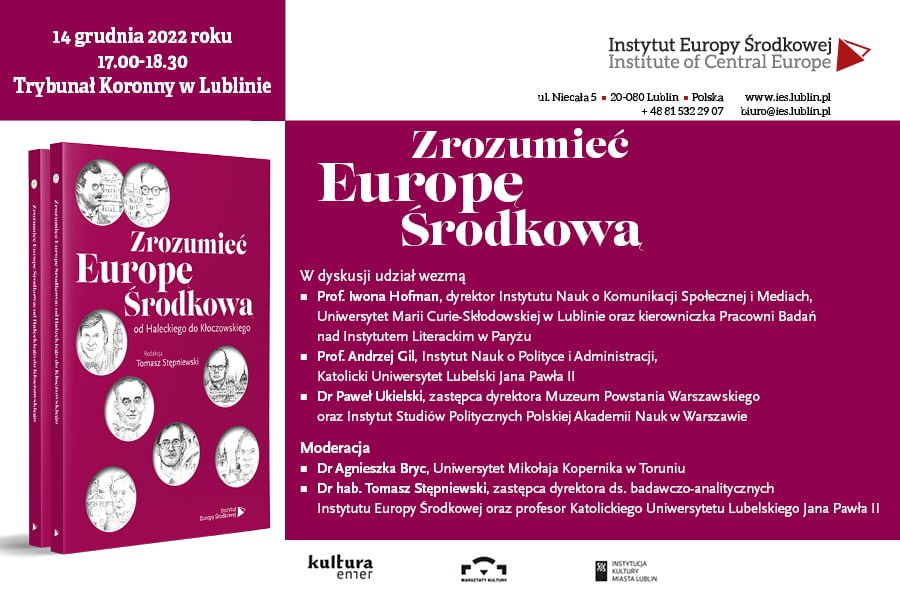 Grafika reklamująca książkę "Zrozumieć Europę Środkową".