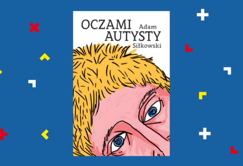 Okładka książki "Oczami autysty". To twarz chłopca.