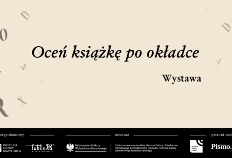 Grafika z napisem: Oceń książkę po okładce