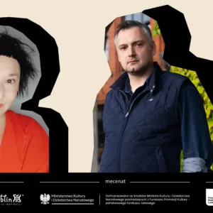 Zdjęcie kobiety i mężczyzny. Dookoła ich sylwetek są ramki. Napis: echo liter.