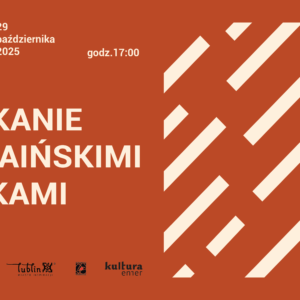 Grafika zapowiadająca spotkanie z ukraińskimi poetkami.