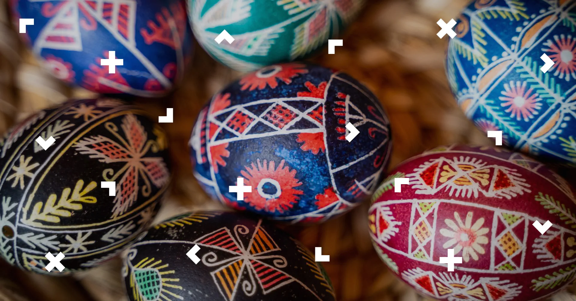 Pisanki malowane woskiem.