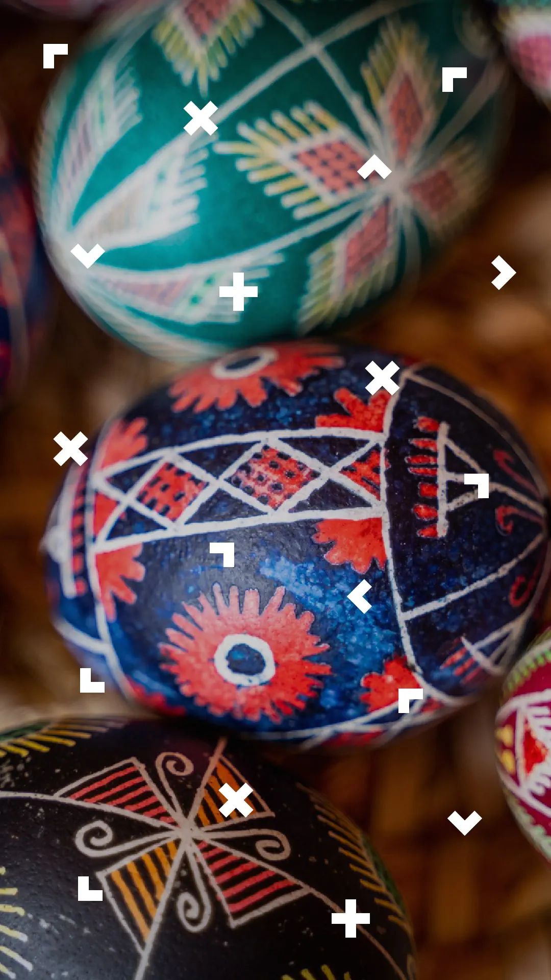 Pisanki malowane woskiem.