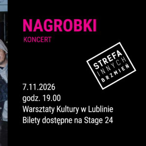 Grafika z napisem Nagrobki koncert.