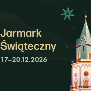 Grafika z napisem Jarmark świąteczny 17-20.12.2026